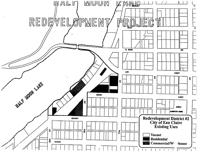 Map of Half Moon Lake Redevelopment District